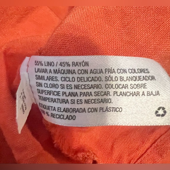 NWOT a new • day. Linen & Rayon Tank Top. Burnt Orange. Size XS. - Picture 5 of 6